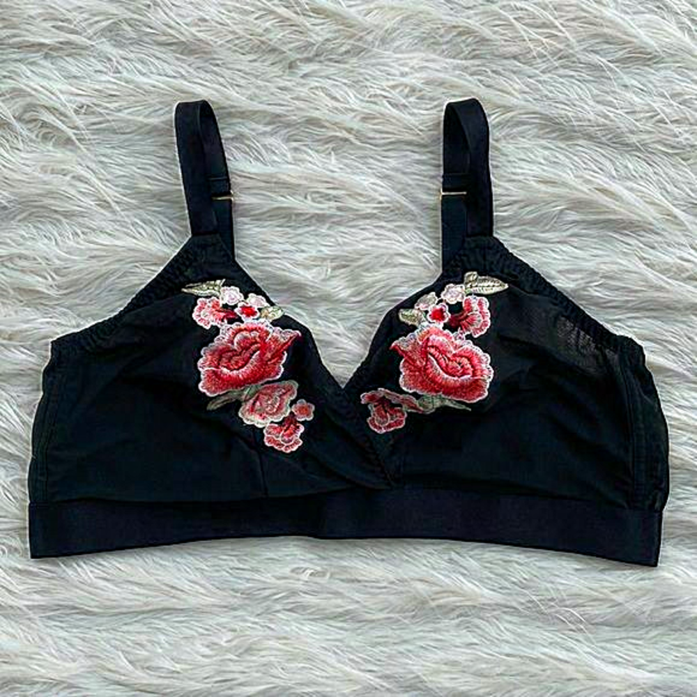 Cacique | Embroidered Mesh Bralette‎